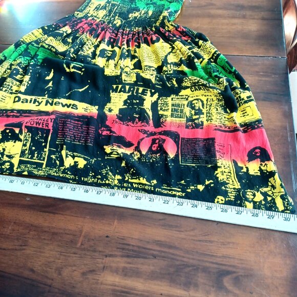 SOLD!--.Bob Marley Rasta Dress, Juniors One Size - Picture 8 of 8